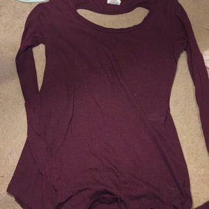 Victoria Secret Maroon long sleeve top